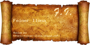 Feiner Ilona névjegykártya